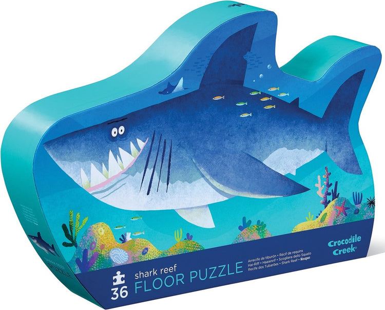 Ruisseau aux crocodiles | Puzzles en forme de boîte, 36 pièces - récif de requin