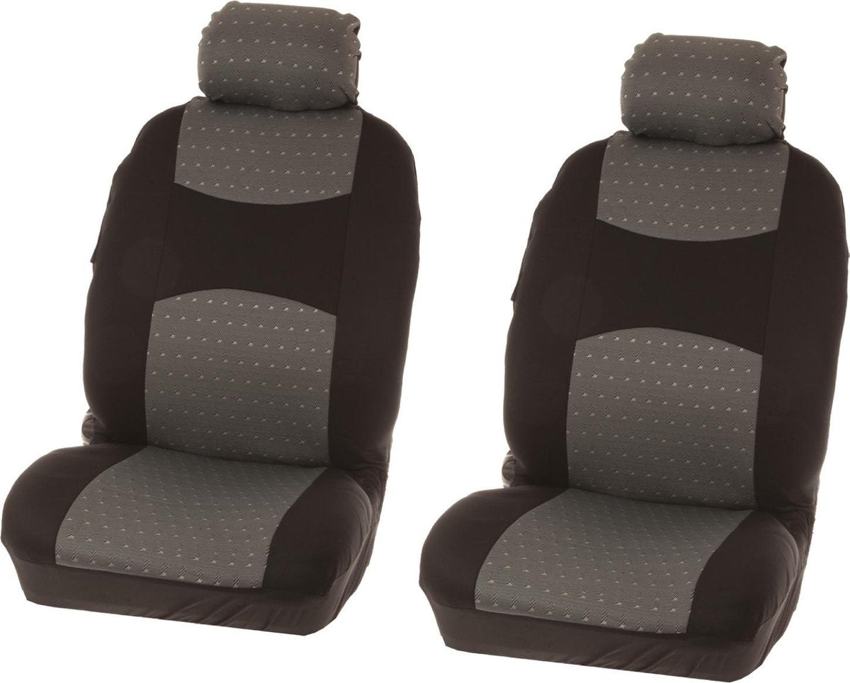 Carpoint set de housses de siège chicago uni 4 pièces gris