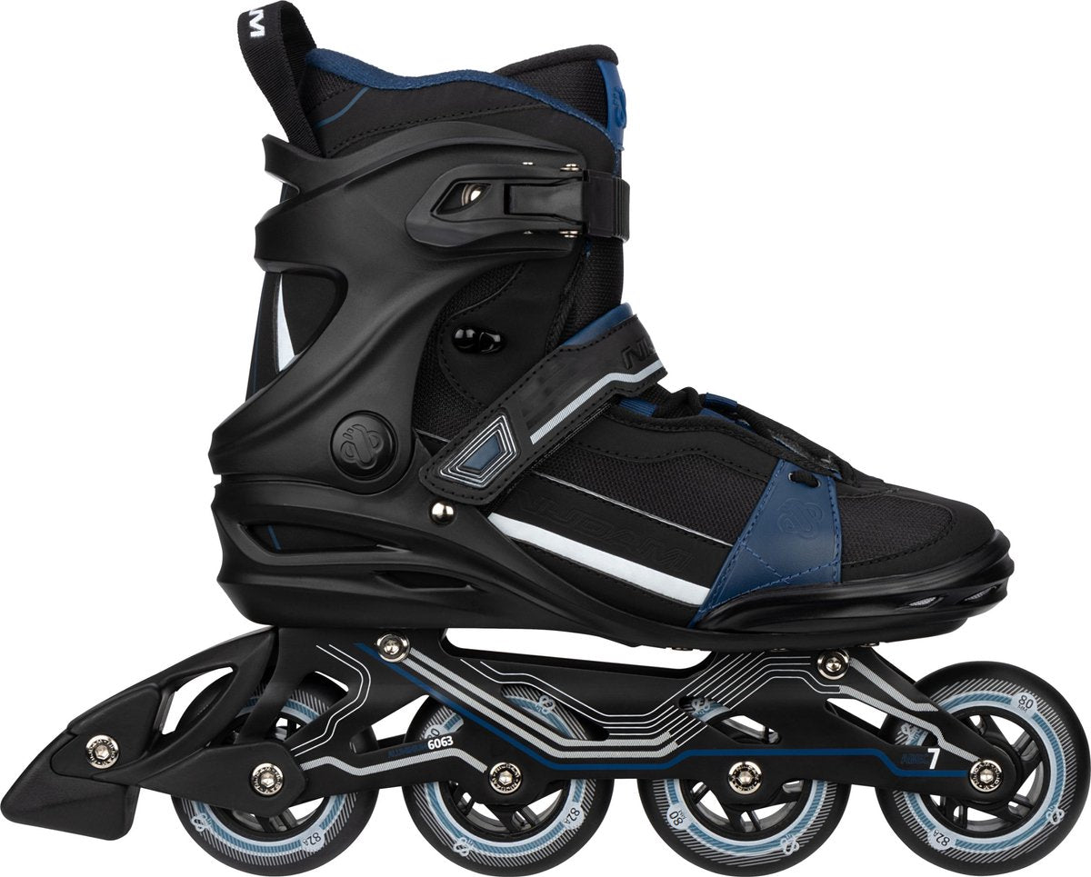 Nijdam rollers en ligne - châssis aluminium - circuit cruiser - taille 37 - noir