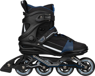Nijdam rollers en ligne - châssis aluminium - circuit cruiser - taille 37 - noir