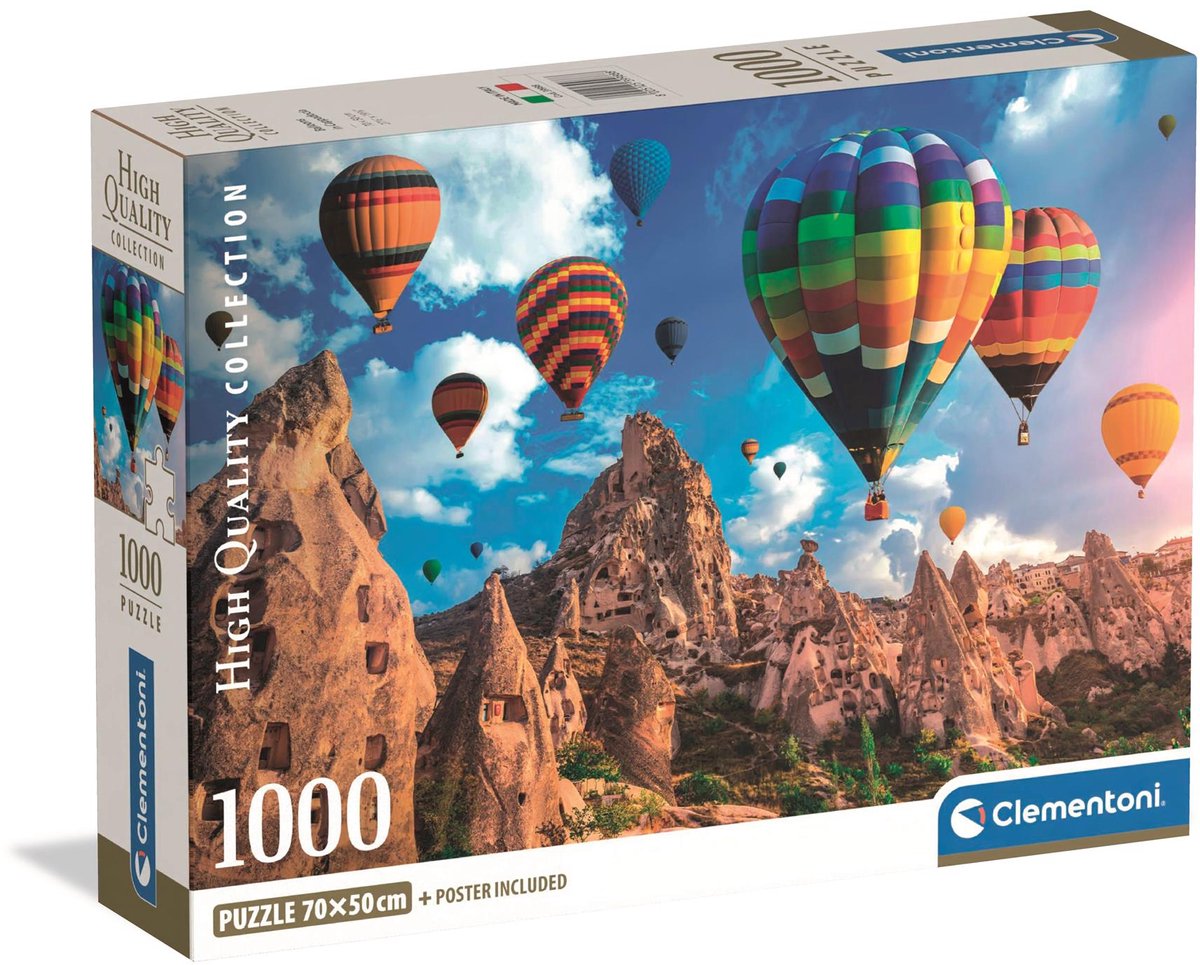 Clementoni - puzzle - 1000 pièces - ballons en Cappadoce - puzzle pour adultes - collection de haute qualité