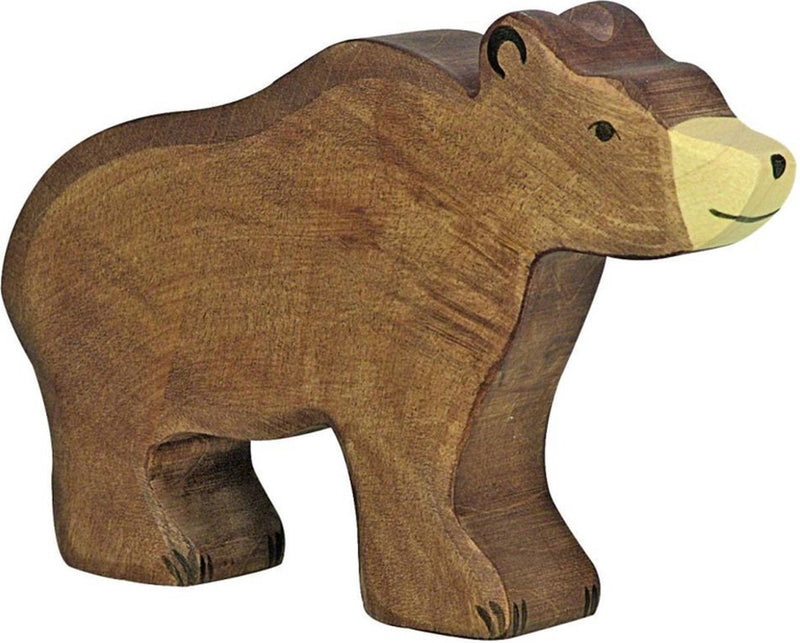 Holztiger Holztiger en bois brun en bois