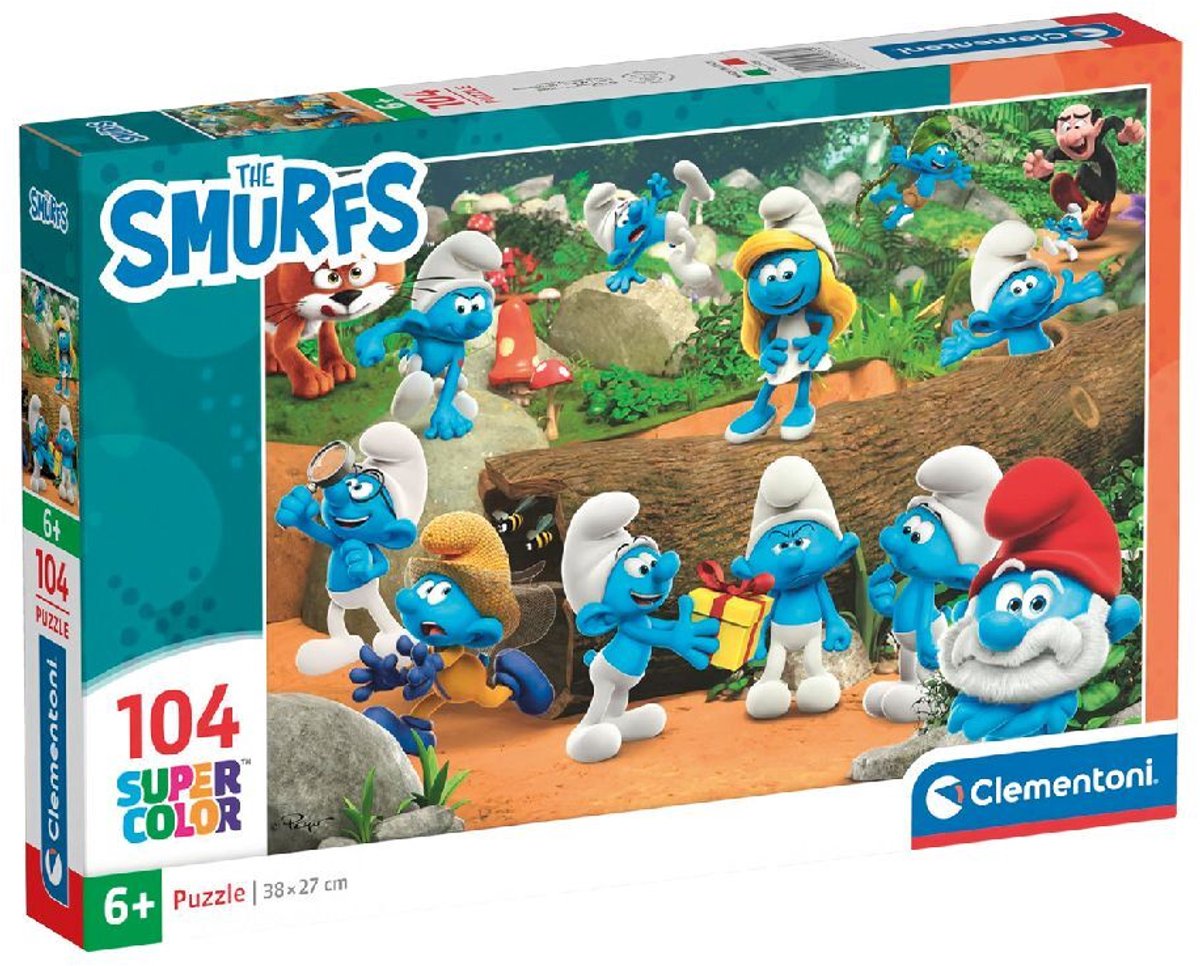 Clementoni - puzzle - 104 pièces - les Schtroumpfs - puzzle enfant - à partir de 6 ans