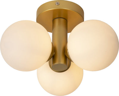 Lucide trudy - plafonnier (plafonnier) salle de bain - ø 28 cm - 3xg9 - ip44 - laiton doré mat
