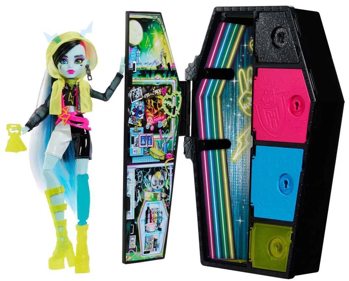 Monster High Skulltimate Secrets - Frayeurs au néon - Frankie Stein - 21 cm - poupée mannequin