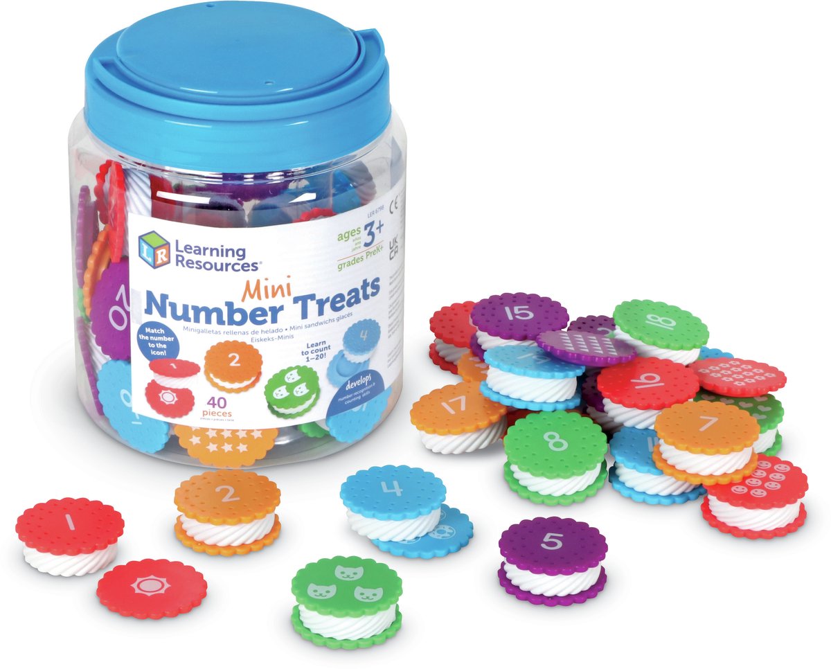 Ressources d'apprentissage mini friandises numérotées - 3+