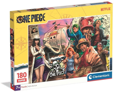 Clementoni One Piece Netflix Puzzle 180 pièces - Jeux de puzzle Anime - Jouets éducatifs pour enfants, filles et garçons à partir de 7 ans