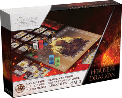 Shuffle house of dragon: ciel de feu - jeu de société - ciel de feu - construction de deck - stratégie - adultes - préquelle du jeu des trônes