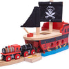 Bigjigs Ship pirate de rails en bois