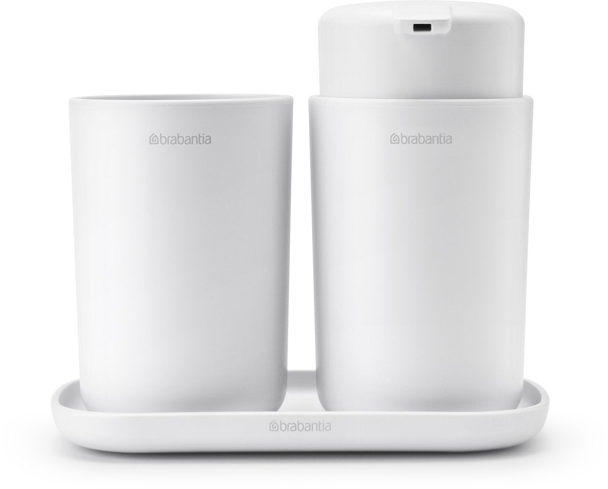 Brabantia renouveler ensemble d'accessoires de salle de bain - 3 pièces - blanc