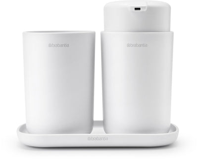 Brabantia renouveler ensemble d'accessoires de salle de bain - 3 pièces - blanc