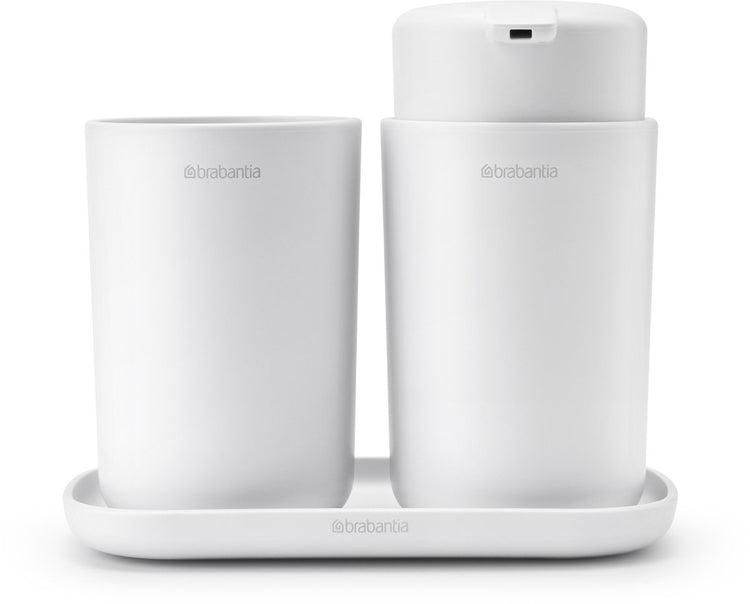 Brabantia renouveler ensemble d'accessoires de salle de bain - 3 pièces - blanc