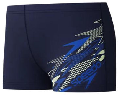 Speedo medley logo aqua shorts garçons maillot de bain de sport - bleu marine