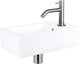 Ensemble fontaine à force Differnz - céramique - robinet courbé chrome mat - 40 x 22 x 11,5 cm
