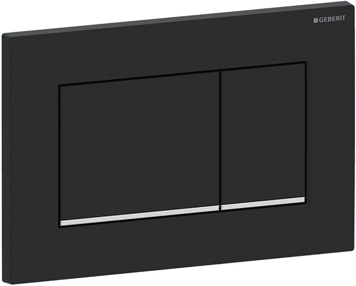 Geberit sigma30 plaque de commande 2 boutons - noir mat