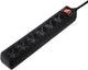 Hama multiprise avec interrupteur - 6 prises - câble 5m - noir