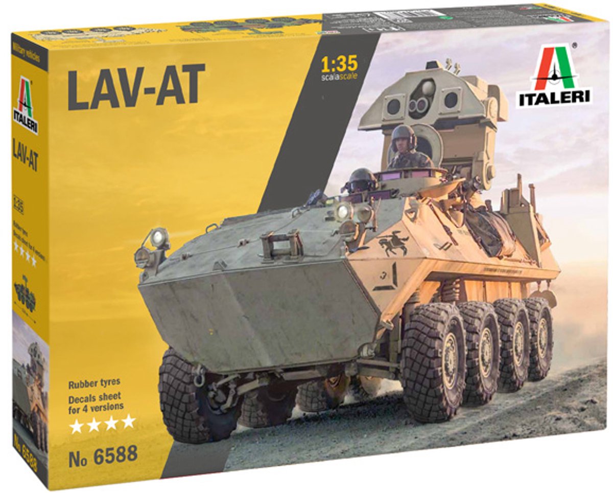 Italeri maquette véhicule militaire - 6588 lav-at véhicule plastique - 1:35 - modélisme