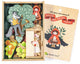 Jouet en bois à feuilles tendres, ensemble de jeu du Petit Chaperon Rouge pour les enfants.