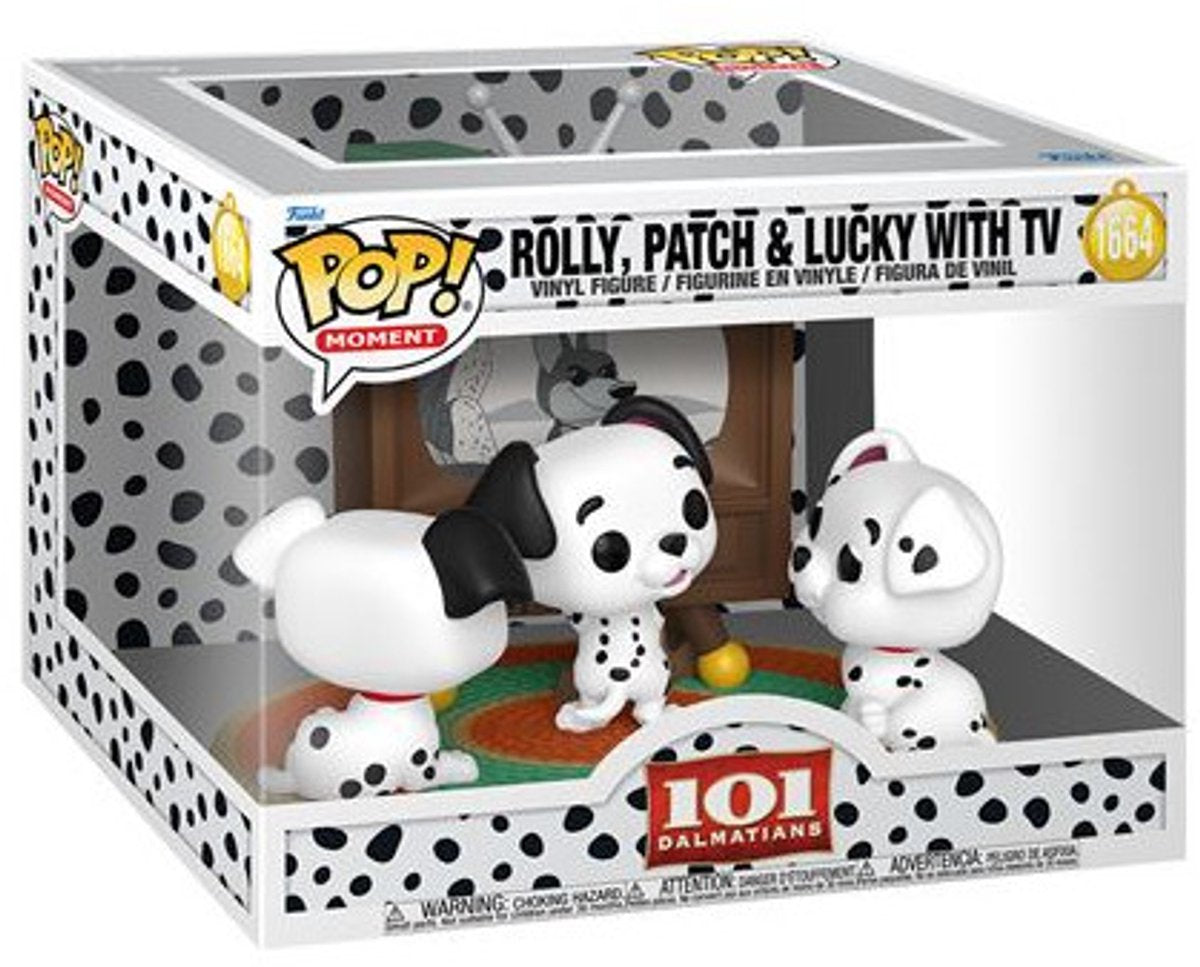 101 Dalmatiens Rolly, Patch Lucky avec TV (Pop! Moment) Figurines en vinyle 1664 Unisexe Funko Pop! - neutre - standard