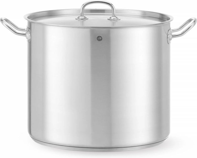 Casserole haute Hendi avec couvercle – 21 l – compatible induction – poignées anti-froid – ø320x270 mm
