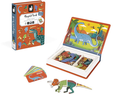Janod - magnétibook - dinosaure - coffret de jeu livre magnétique