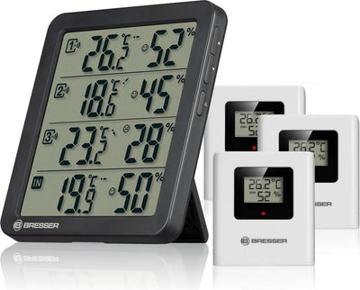 Station météo Bresser - quadro nv - 4 résultats de mesures - 3 capteurs thermo-hygro