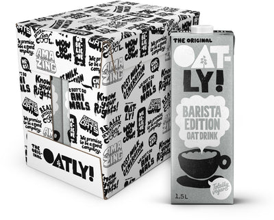Ouah ! oatly oats barista edition - 6 pièces - (9l) - lait végétal longue conservation - barista 1,5l - pack économique