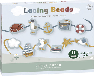 Little Dutch perles à enfiler en bois Baie des Marins - jouets éducatifs