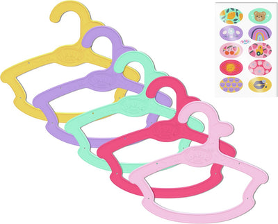 Baby born - cintres - pack de 5 - différentes couleurs - 43 cm