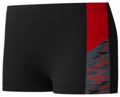 Speedo dive aquashort maillot de bain sport garçon - noir rouge