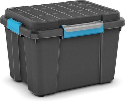 Boîte de rangement plongée Kis m - 45l - 39x49,5x34cm - clips bleu noir