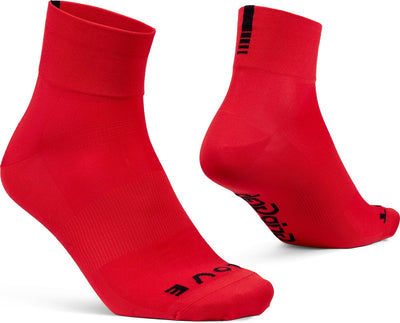 Gripgrab - chaussettes de cyclisme d'été légères SL courtes et performantes 1 paire de chaussettes de cyclisme coolmax coupe basse - rouge - unisexe - taille L (44-47)