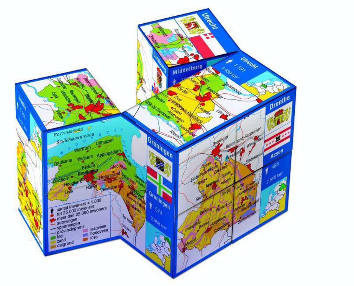 Livre cube Zoobookoo - Pays-Bas - provinces