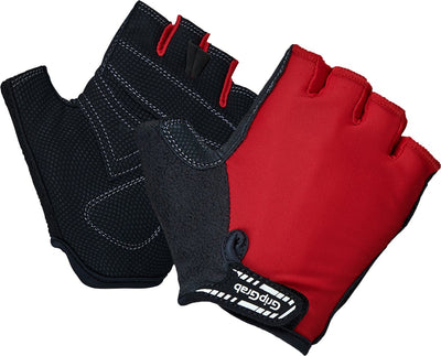 Gripgrab - gants de cyclisme pour enfants x-trainer junior à doigts courts d'été pour enfants - rouge - unisexe - taille m