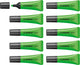 Stabilo néon - surligneur - forme tube unique - vert - boîte de 10 pièces
