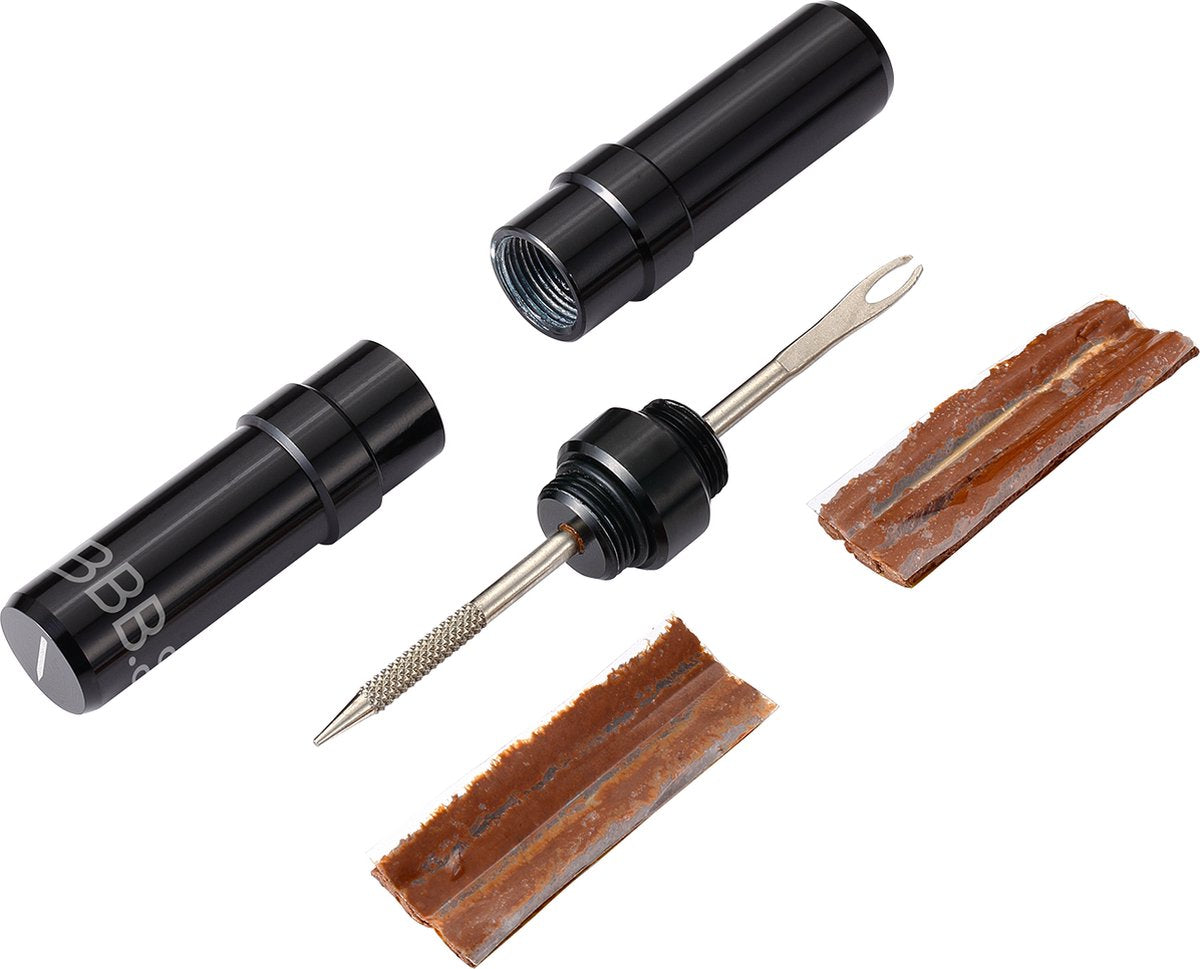 Bbb cycling crevaisonplugger kit de réparation tubeless vélo de route - idéal pour la réparation de pneus sur route - kit de réparation tubeless - outils de vélo - btl-185