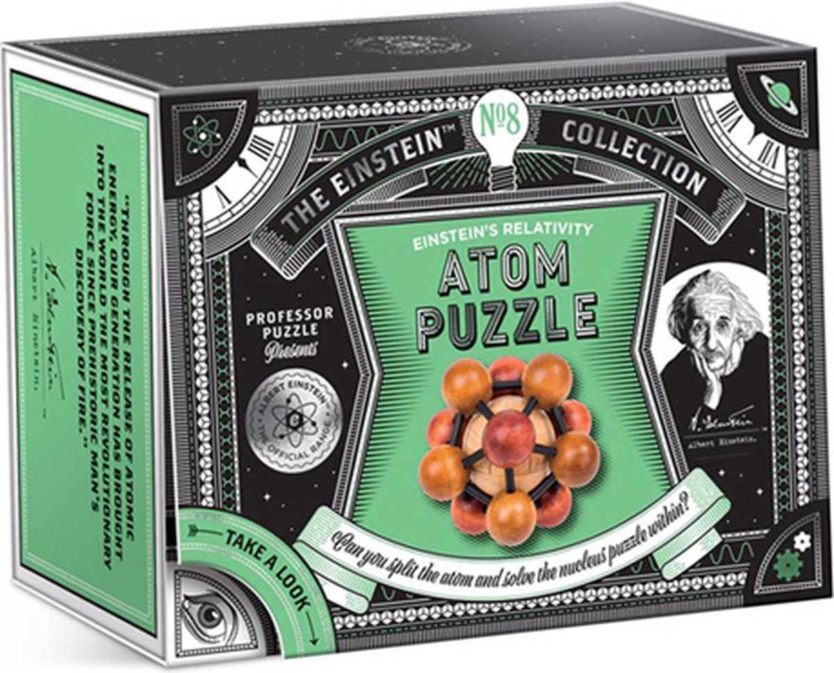Professeur puzzle einstein casse-tête atome puzzle en bois 3d.