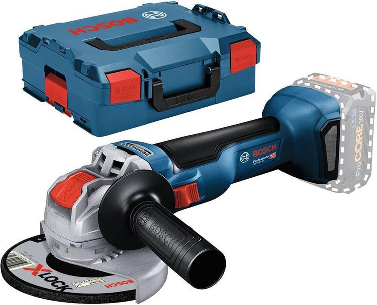 Bosch gwx 18v-10 Batterie li-ion 18v x-lock corps de meuleuse d'angle en l-boxx - 125mm - brushless