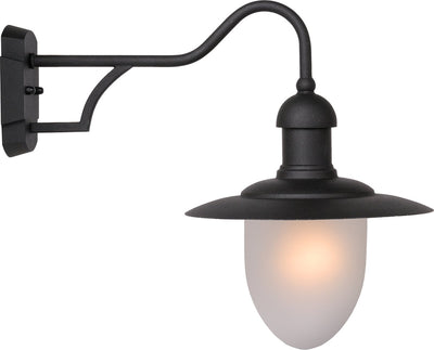 Lucide aruba - applique intérieur extérieur - ø 25 cm - 1xe27 - ip44 - noir