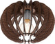 Eglo stellato - plafonnier - e27 - ø30 cm - brun foncé nickel-mat