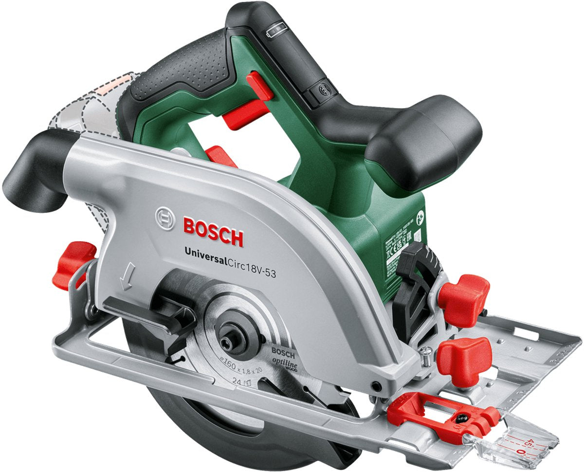 Scie circulaire sans fil Bosch universalcirc 18v-53 - sans batterie 18v ni chargeur