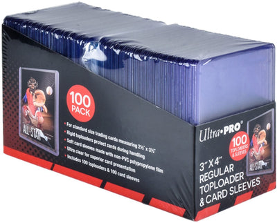 Ultrapro ultra pro - toploader - toploaders - 3 x 4 (100) pochettes de cartes régulières claires (100) - tcg - jeu de cartes à collectionner - up