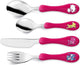 Ménagère enfant Amefa acier inoxydable - fuchsia - 4 pièces