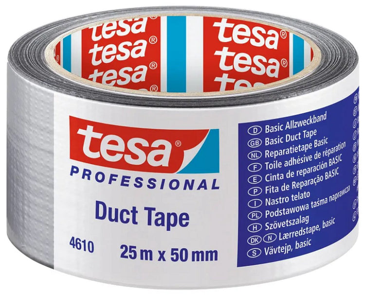 Tesa professional série 4610 - ruban polypropylène - 25 m x 50 mm - argent mat