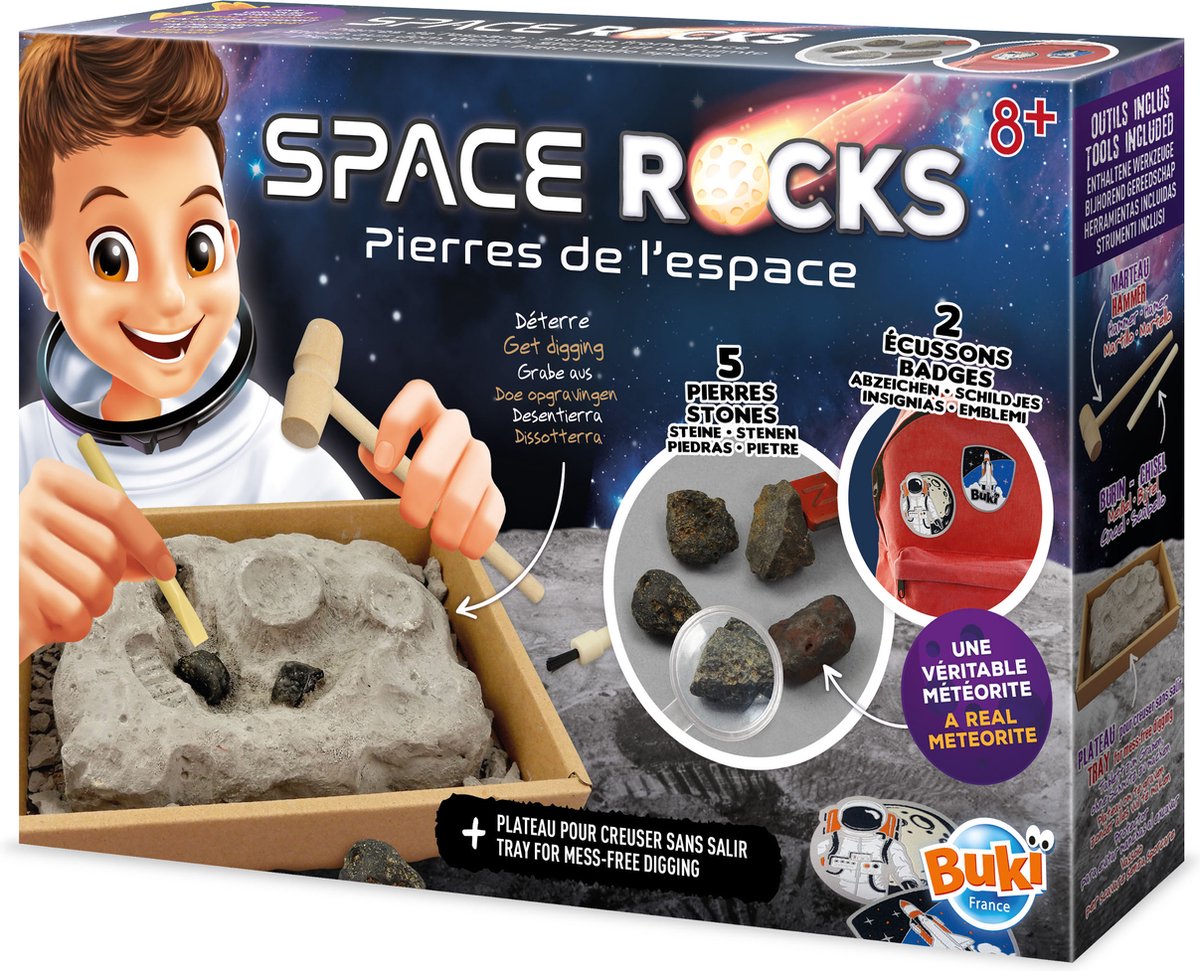 Buki france buki - set de fouille - pierres spatiales - découvrir et expérimenter
