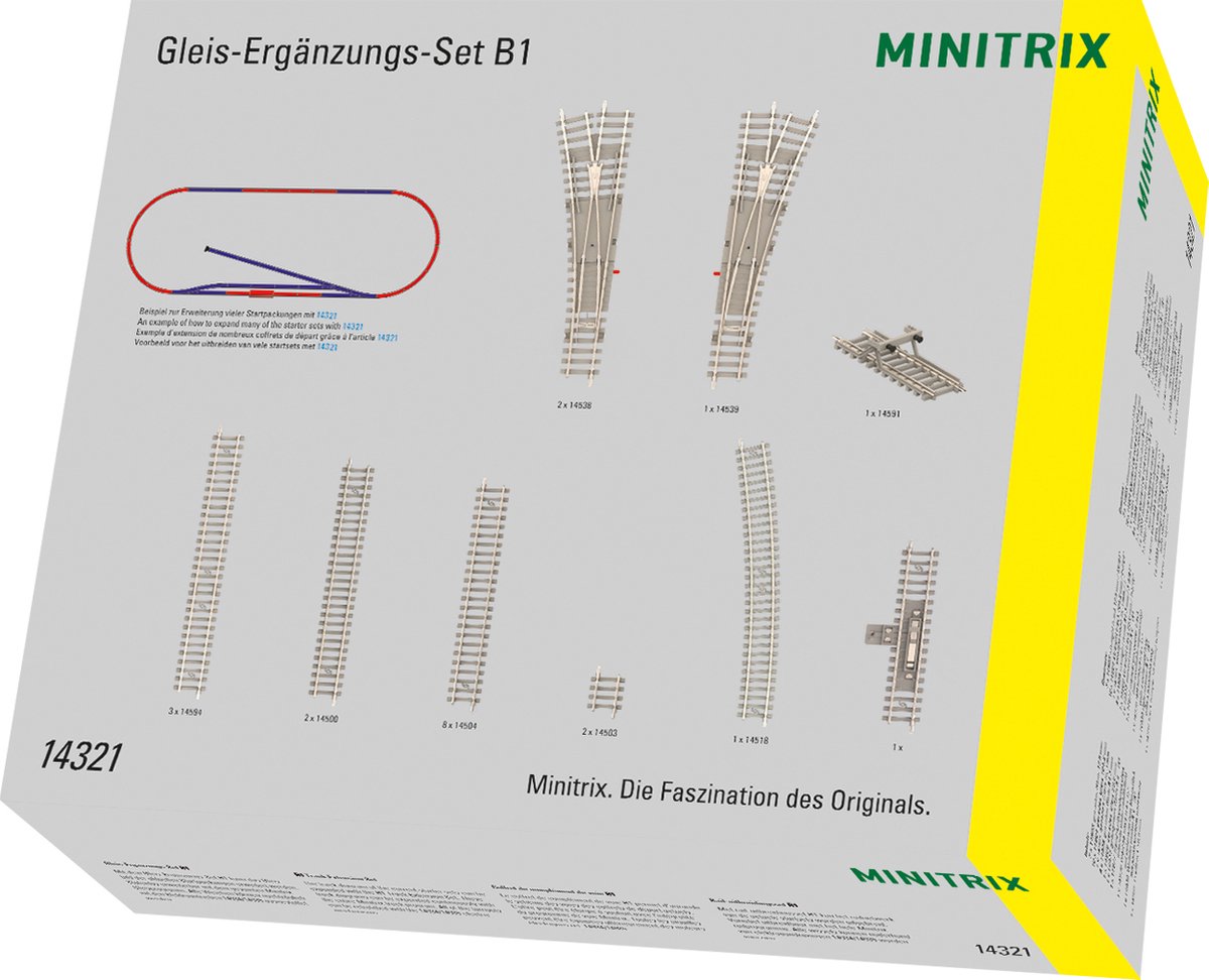 Kit d'extension de rail Minitrix b1