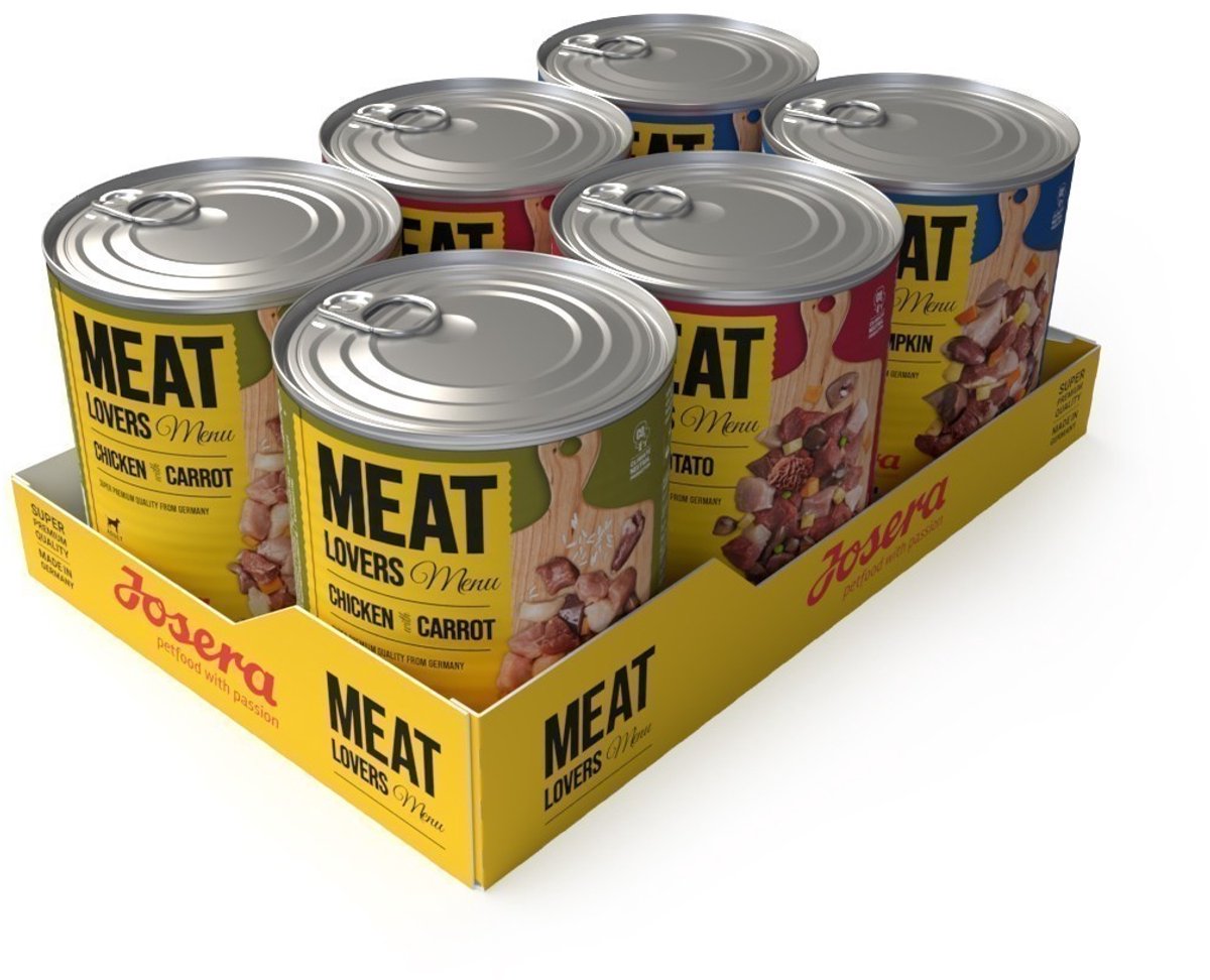Menu des amateurs de viande Josera - nourriture pour chiens - multipack - 6 x 800 gr