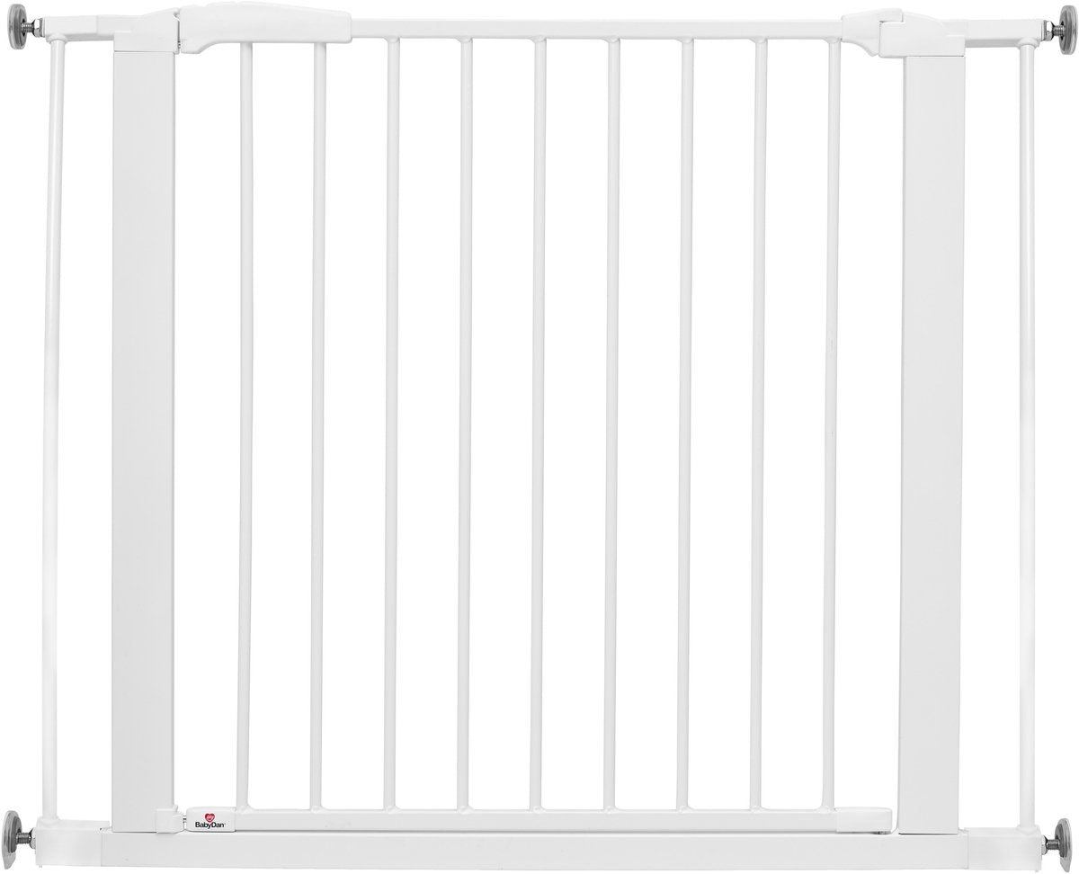 Babydan barrière d'escalier à fermeture parfaite sans perçage - 77,3 - 97,1 cm - montage par pince - blanc