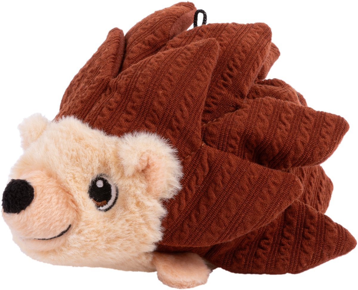 Kong layerz hérisson fourrager - peluche - 10,16x15,24x20,32 cm marron m l