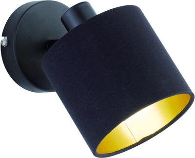 Rl vis ta lumière réalité tommy spot - noir - couleur or - excl.1xe14 - ip20